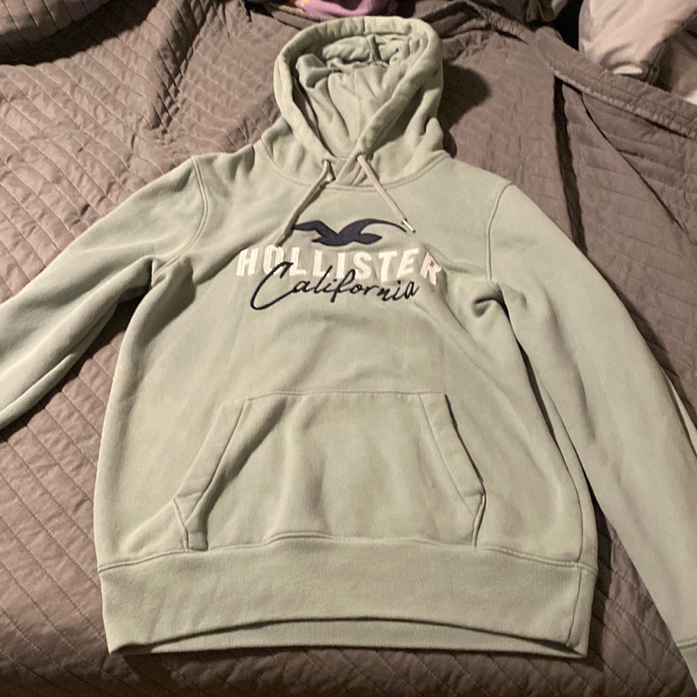 Hollister grey hoodie fleece